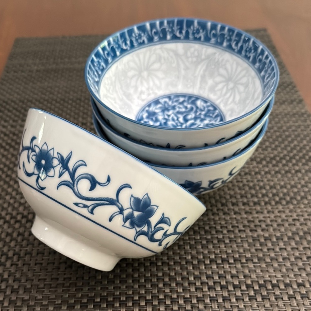 Blue and White Porcelain Dinnerware Set